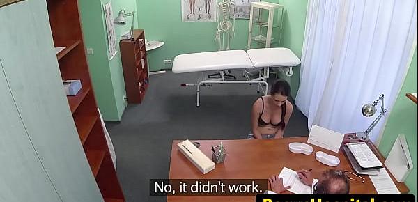  Busty eurobabe jizzed in mouth by doctor